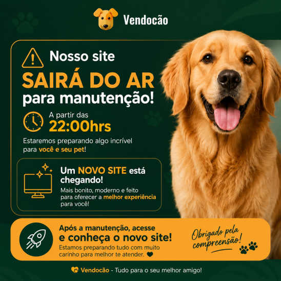 Aviso de Manutenção