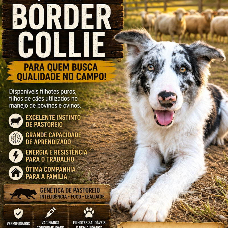 Lindos filhotes de Border collie