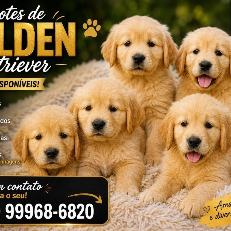 Lindos filhotes de Golden Retriver